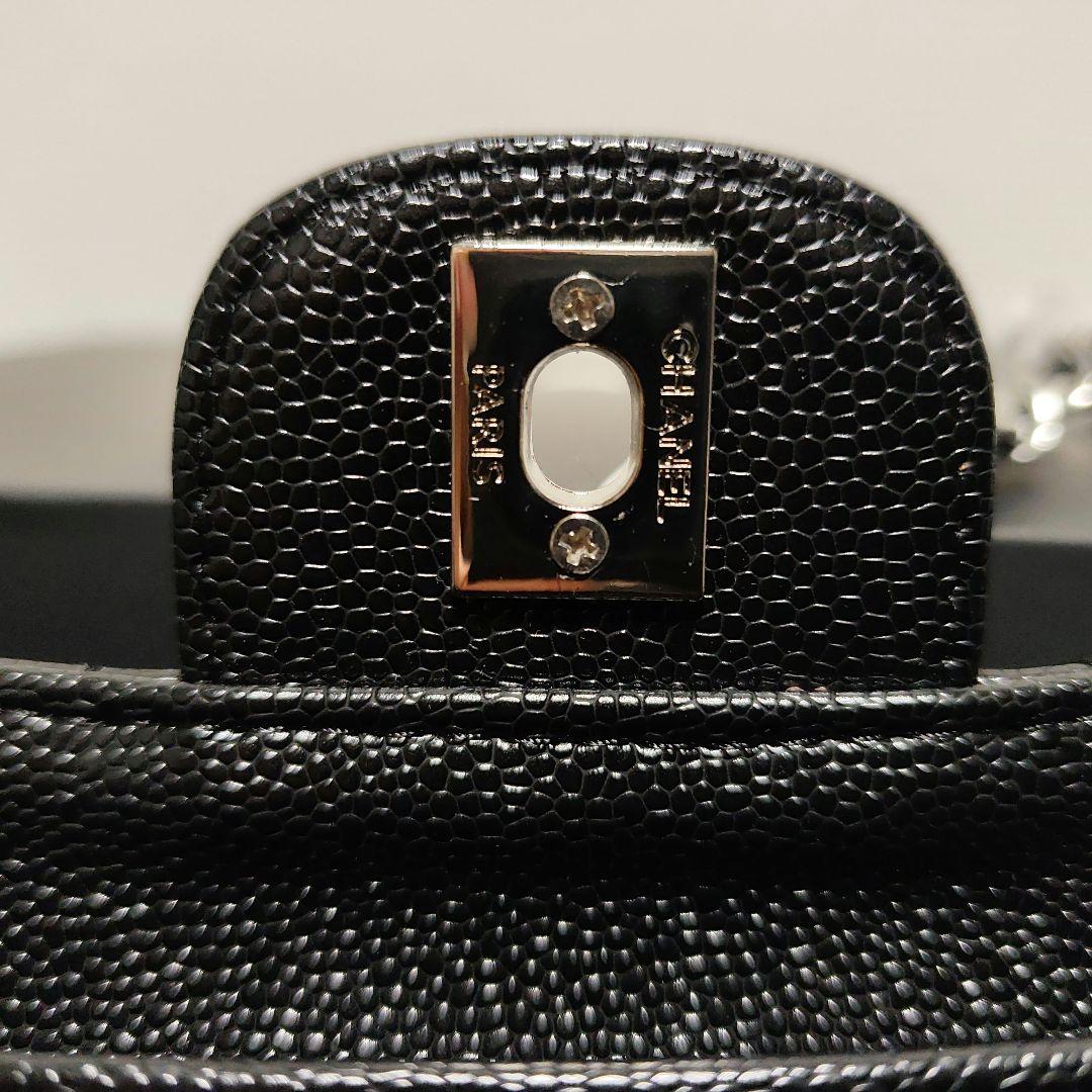 CHANEL チェーン フラップバッグ ノベルティ キャビアスキン 2way
