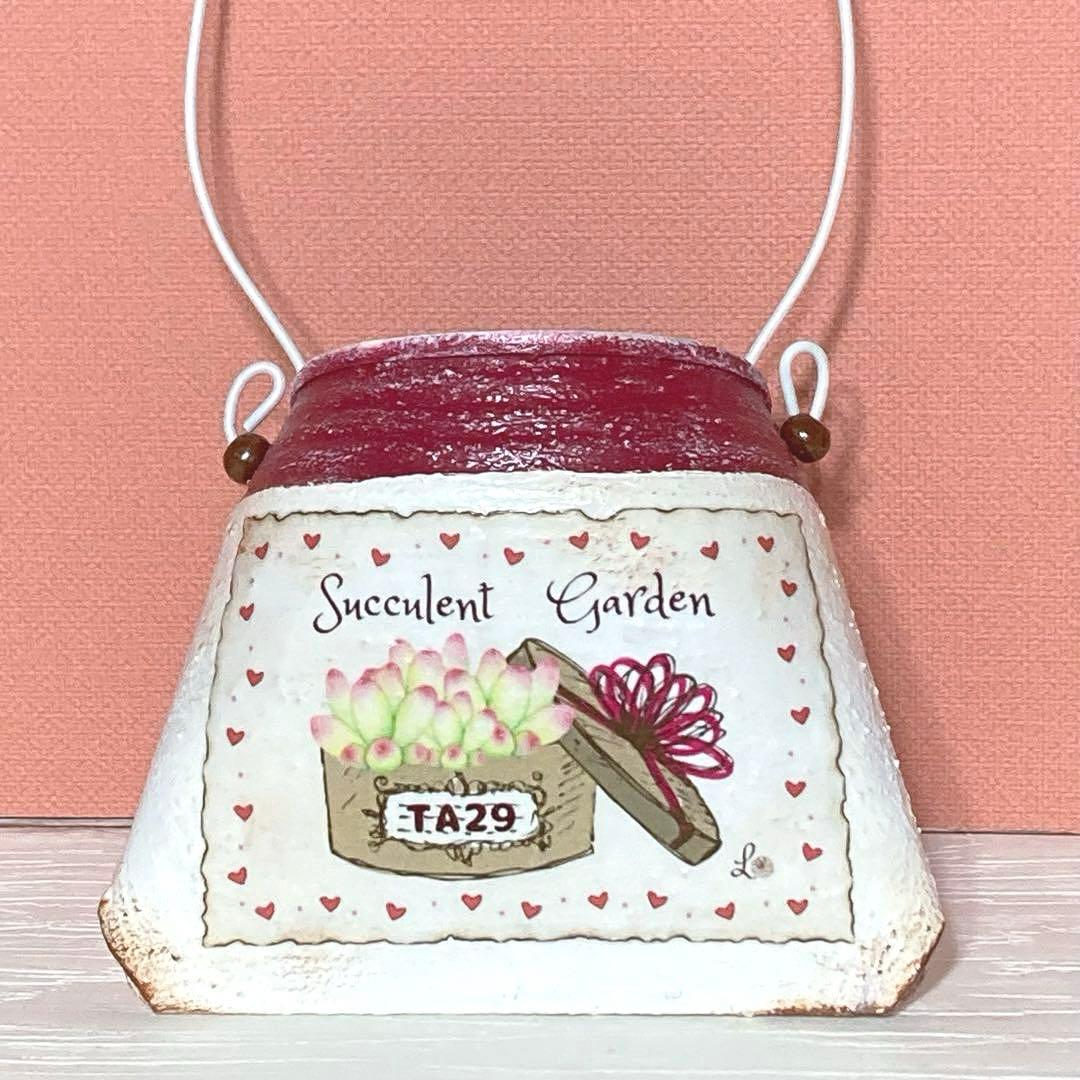 リメイク缶　ワイヤー付　2個　A-1   リメ缶バッグ　コーン缶　リメイク鉢