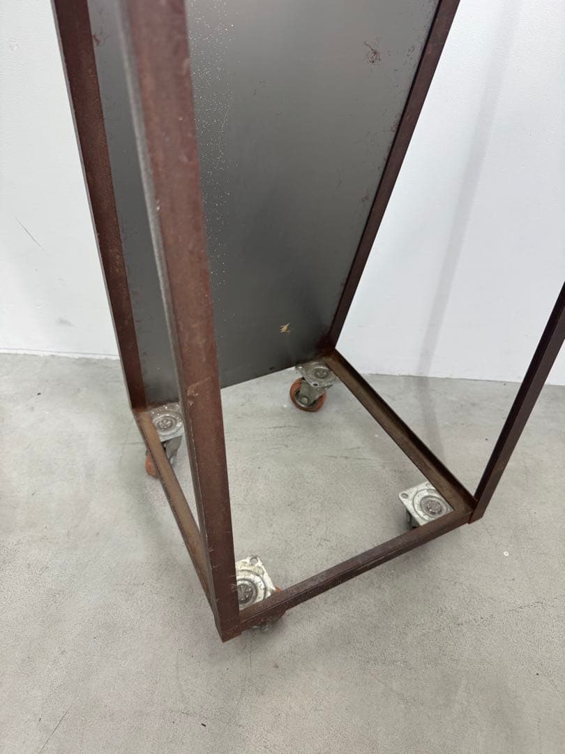 姿見 ミラー 大きいミラー キャスター インダストリアル アパレル　店舗什器 鉄