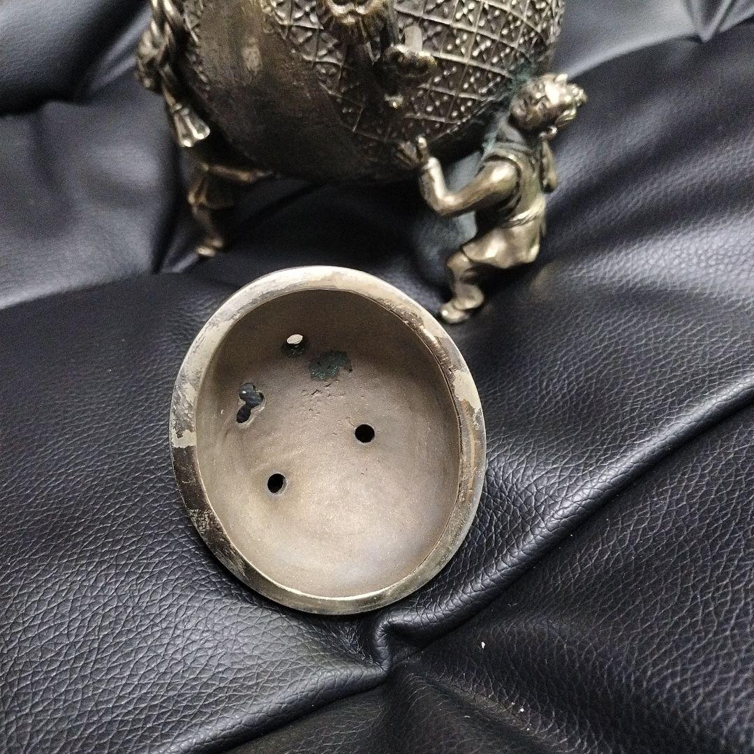 高岡銅器 洋銀 香炉 骨董 古美術 アンティーク 茶道具