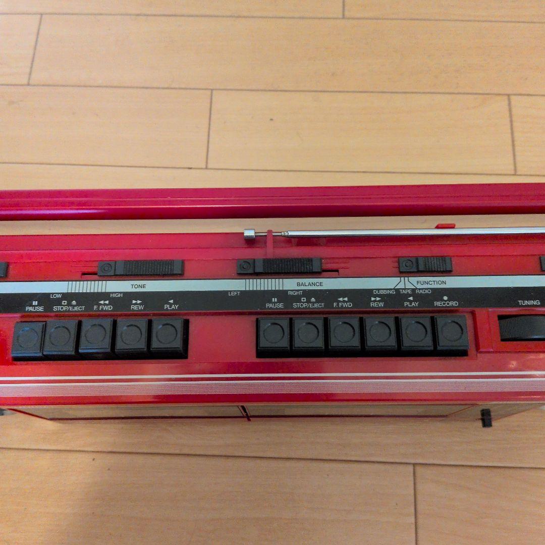 UNISEF ダブルカセットラジカセ 赤