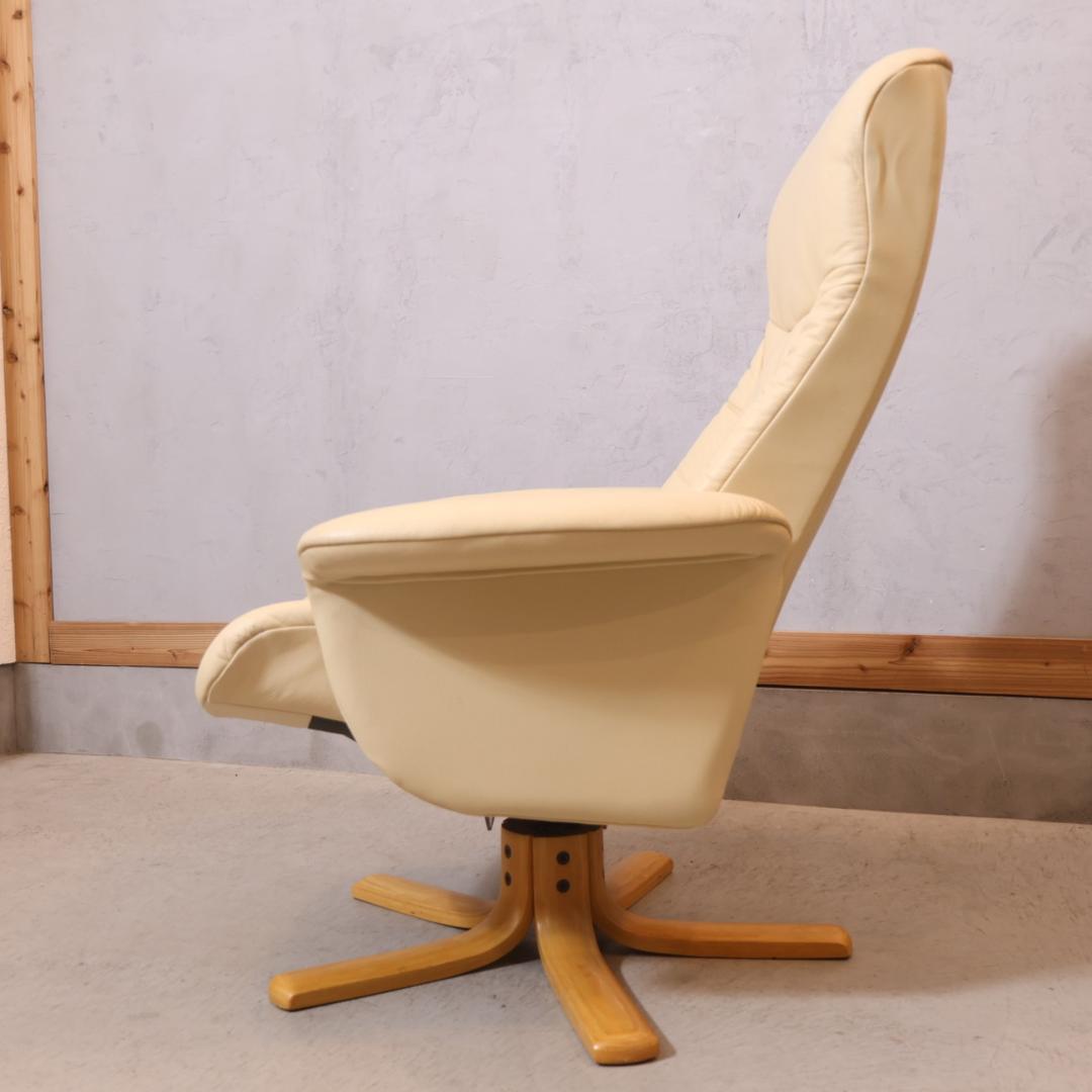 イエリアーダ 本革 リクライニングチェア 1Pソファ 北欧 パーソナルチェア