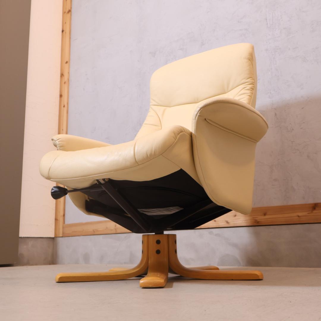 イエリアーダ 本革 リクライニングチェア 1Pソファ 北欧 パーソナルチェア