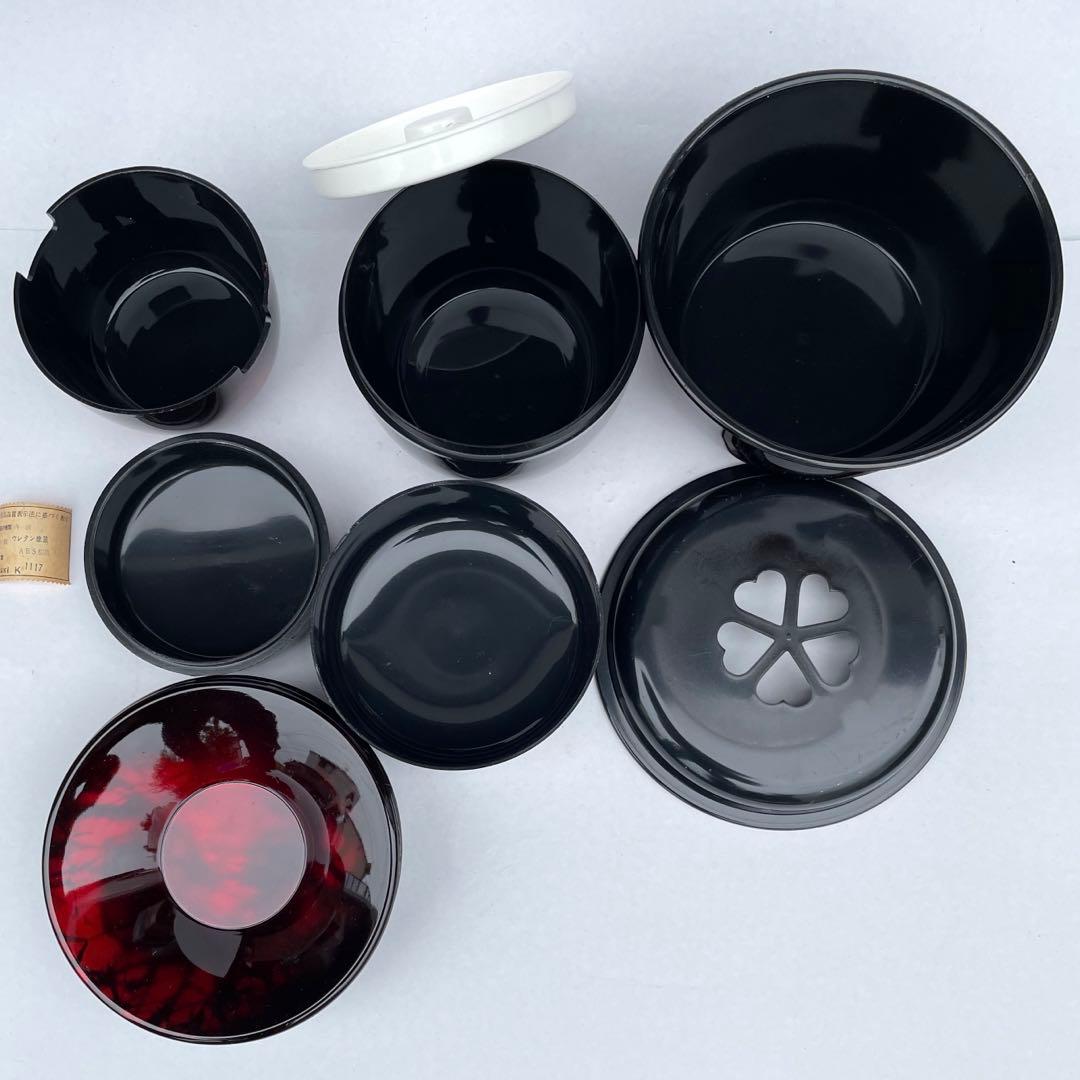 お茶菓子入れ 箱 お茶入れ 菓子入れ 茶道 漆器風 和風 小物入 小箱 花柄