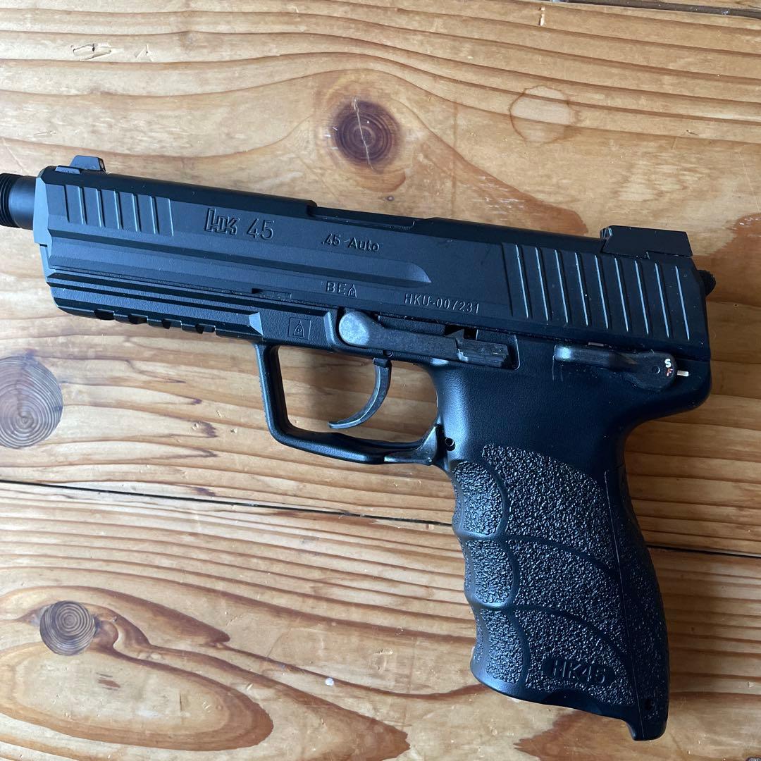 HK45 Tactical ブラック ガスガン