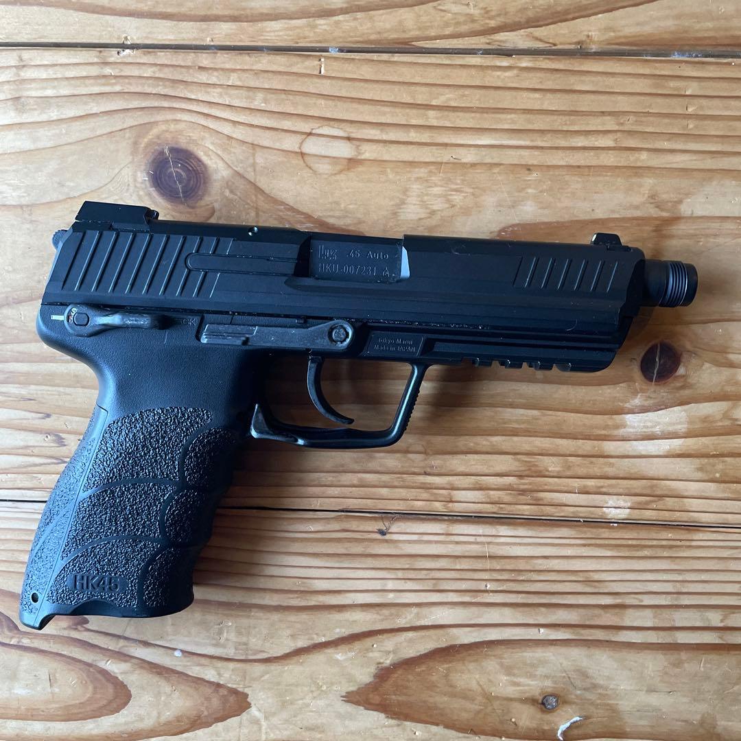 HK45 Tactical ブラック ガスガン
