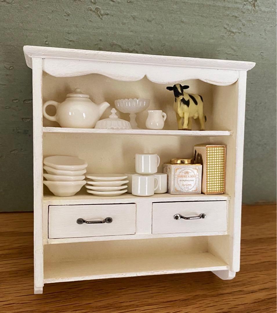 ドールハウス　ミニチュア キッチン 食器　お皿　Teapot  カップ　タオル