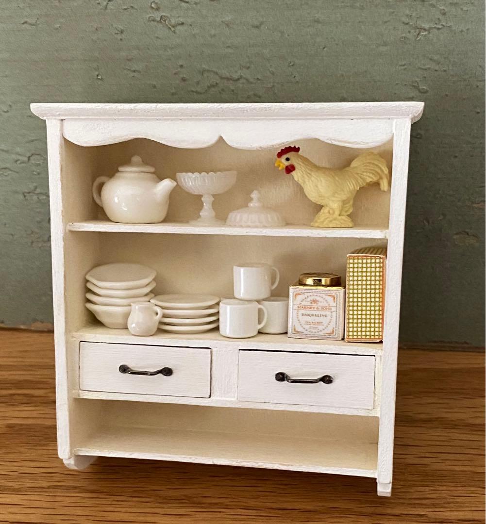 ドールハウス　ミニチュア キッチン 食器　お皿　Teapot  カップ　タオル