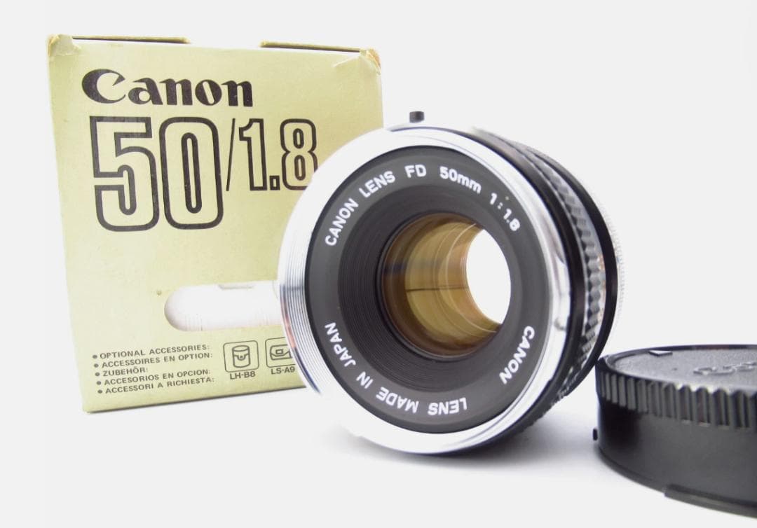 Canon FD 50mm f/1.8 単焦点レンズ 箱付き 管理J2