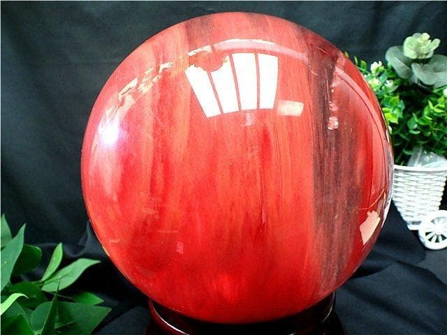 超大直径約:212mm 12040g超綺麗★赤水晶丸玉B84E1/444E03B