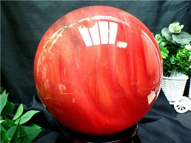 超大直径約:212mm 12040g超綺麗★赤水晶丸玉B84E1/444E03B