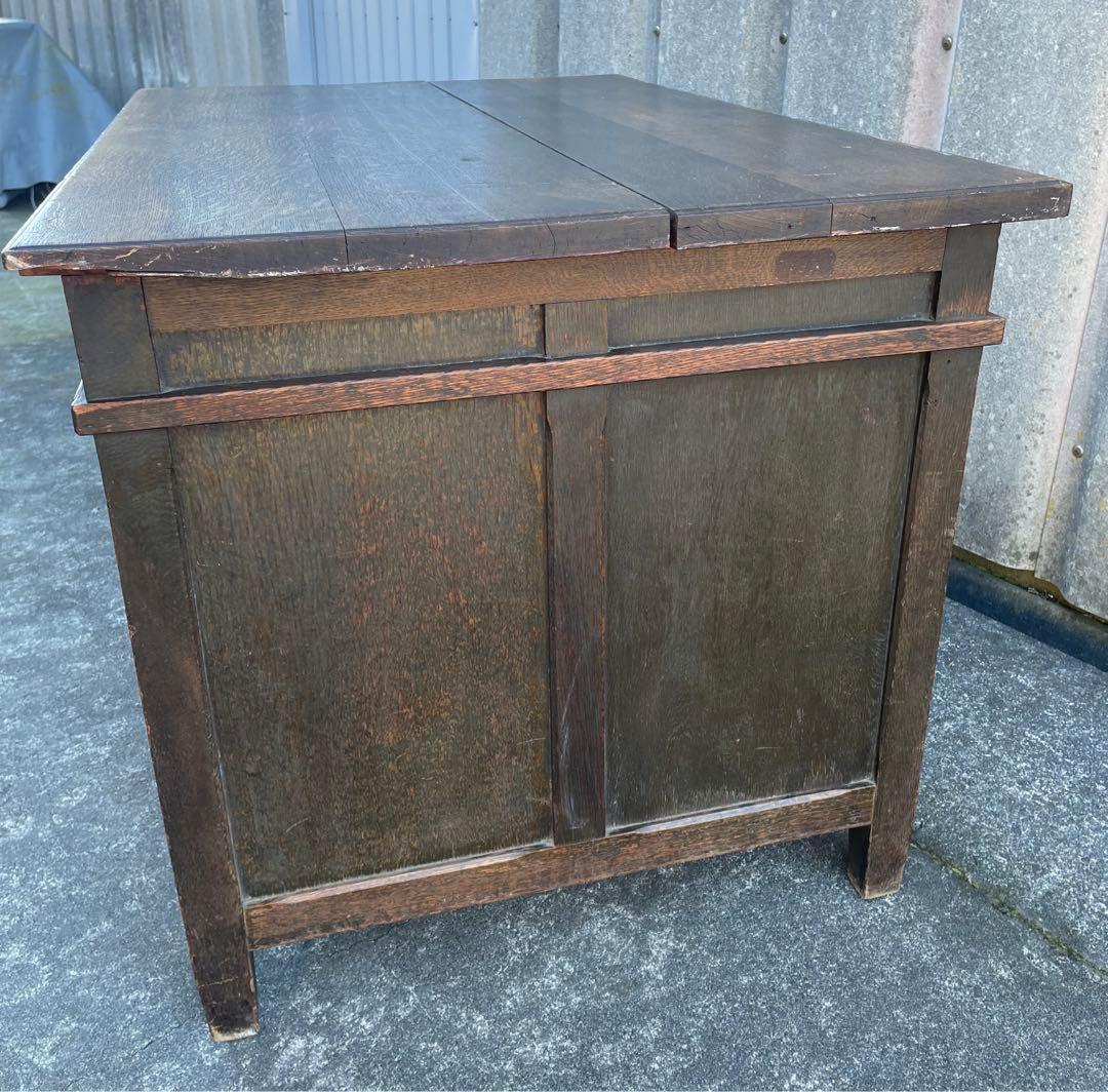 ビンテージ/古道具/無垢材/片袖机/書斎机/学習机/作業台/デスク/店舗什器/⑨