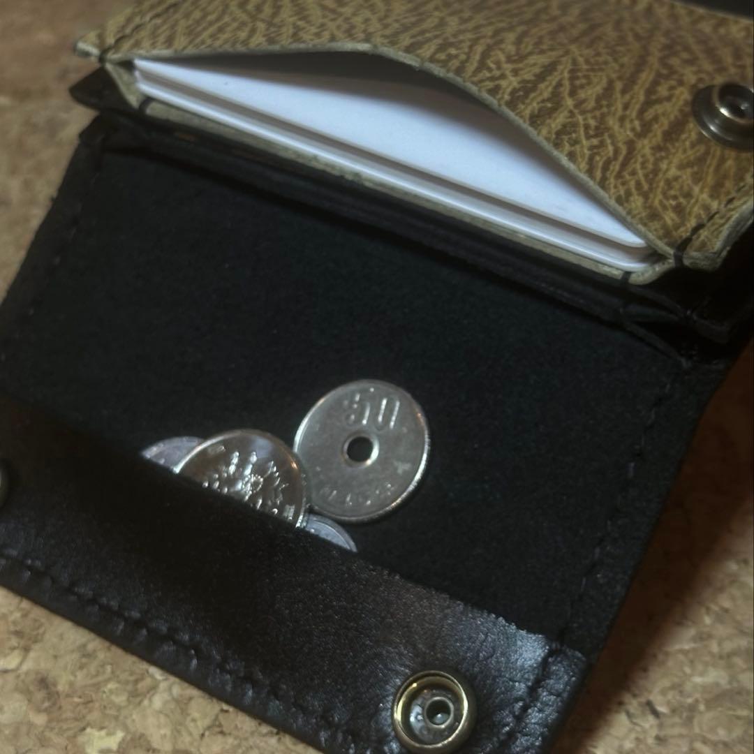 本革 カンガルー トラッカーウォレット風 カードケース