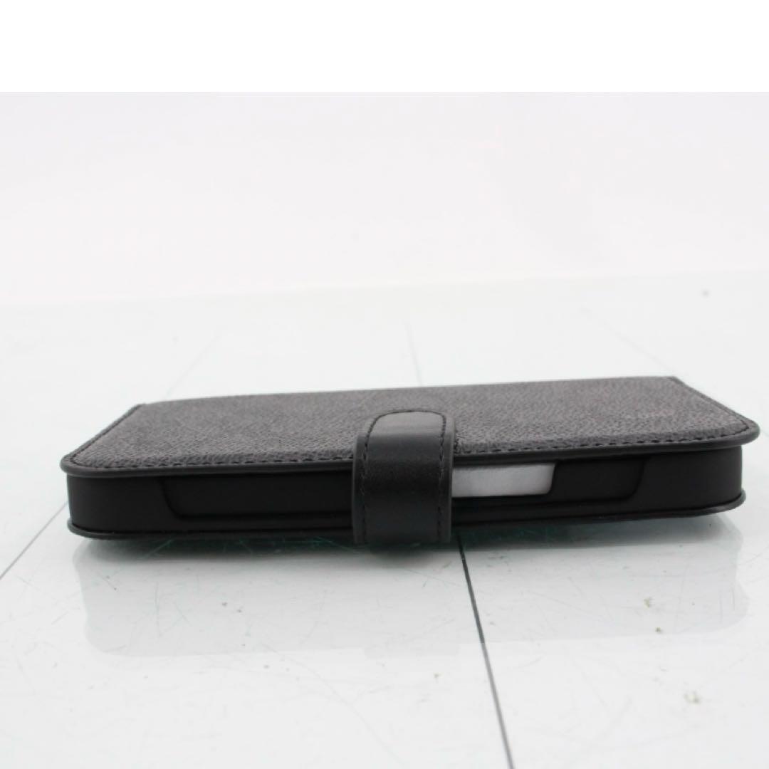 未使用　極美　COACH コーチ　iPhone15 手帳型ケース　ブラック