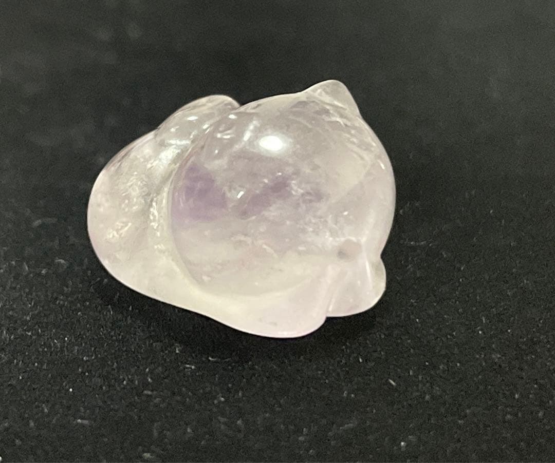 アメシスト　天然石　ブレスレット　ねこ　パーツ