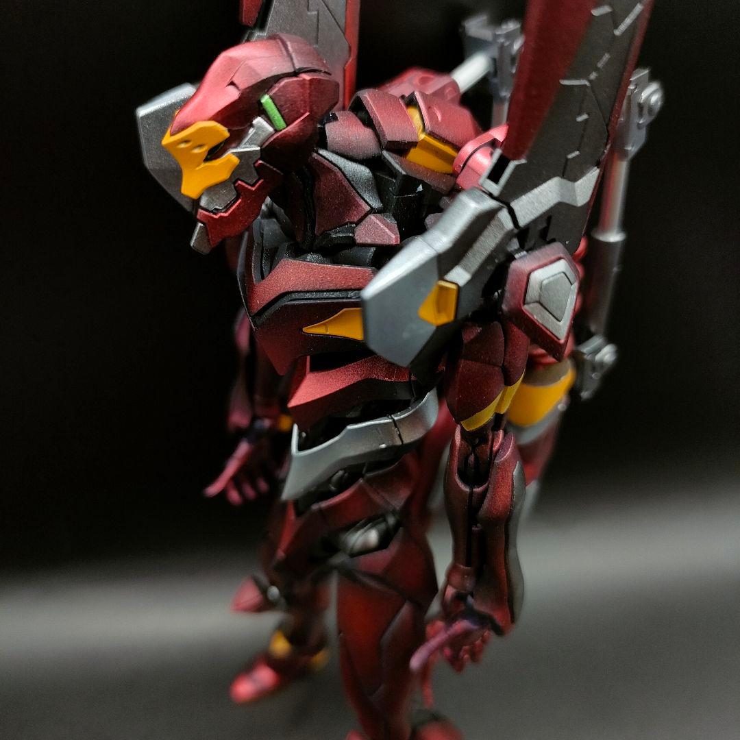 RGエヴァンゲリオン参号機　メタリック塗装　塗装完成品　プラモデル　アスカ