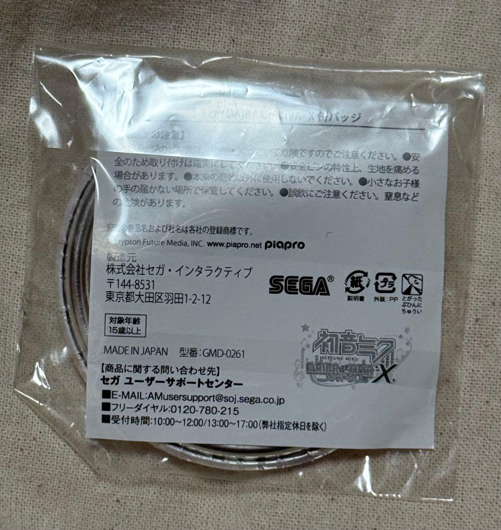 初音ミク ジョイポリス DAIBA be DIVA X 缶バッジ カンタトリス