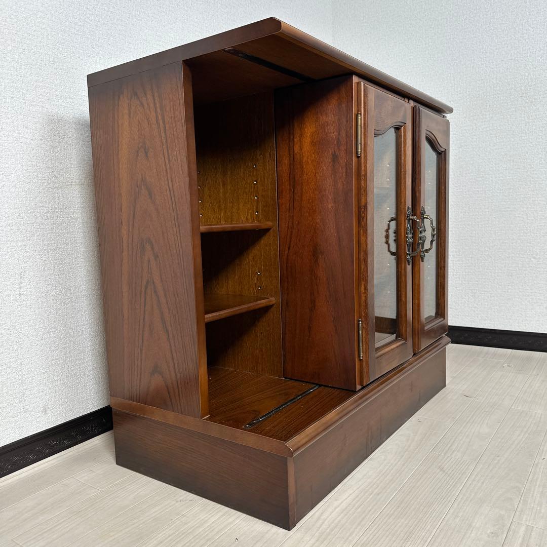 カリモク コロニアル 書棚 本棚 キャビネット サイドボード スライド式 i4※