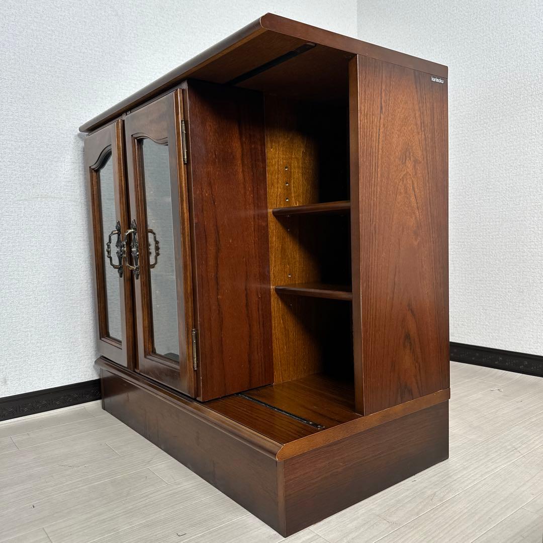 カリモク コロニアル 書棚 本棚 キャビネット サイドボード スライド式 i4※