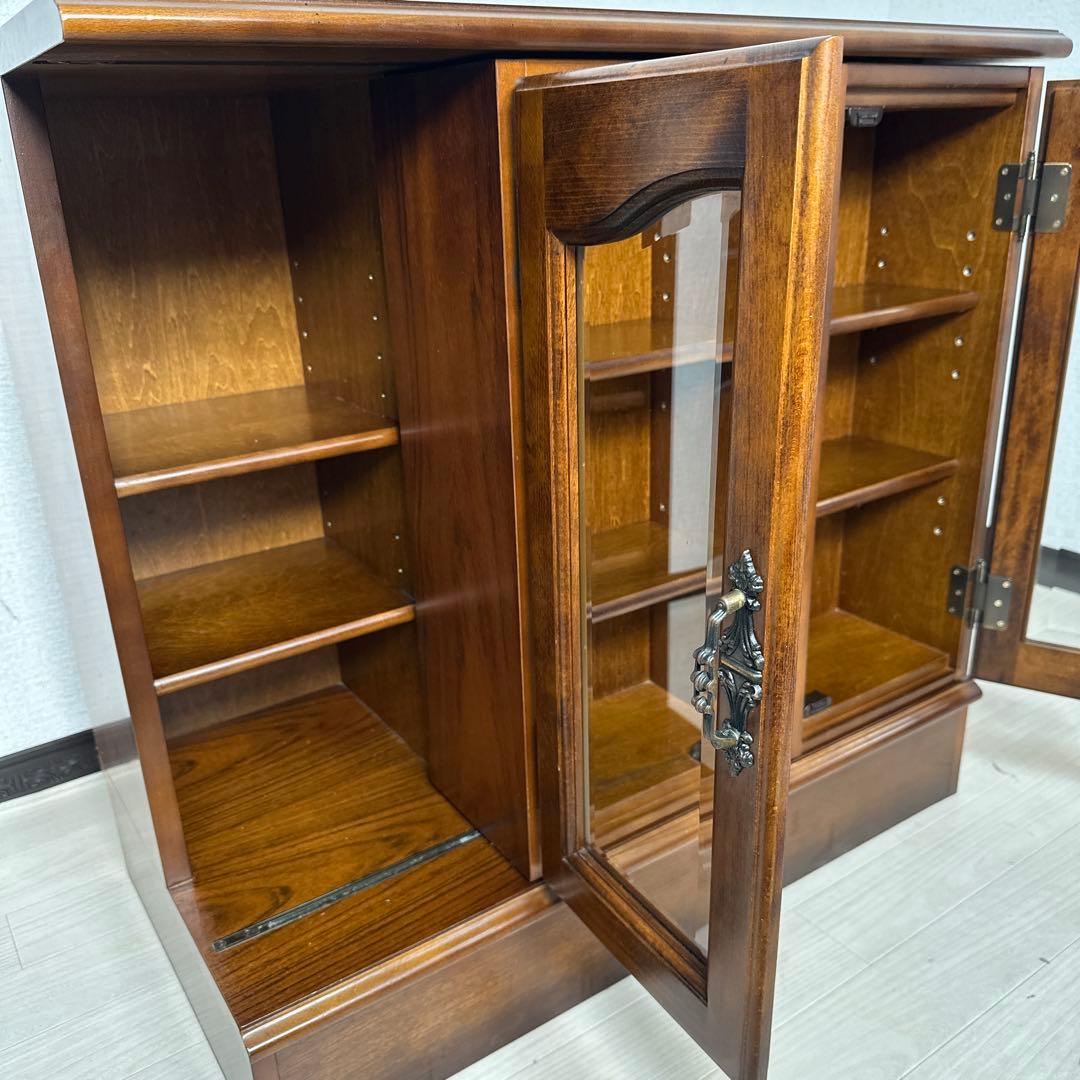 カリモク コロニアル 書棚 本棚 キャビネット サイドボード スライド式 i4※