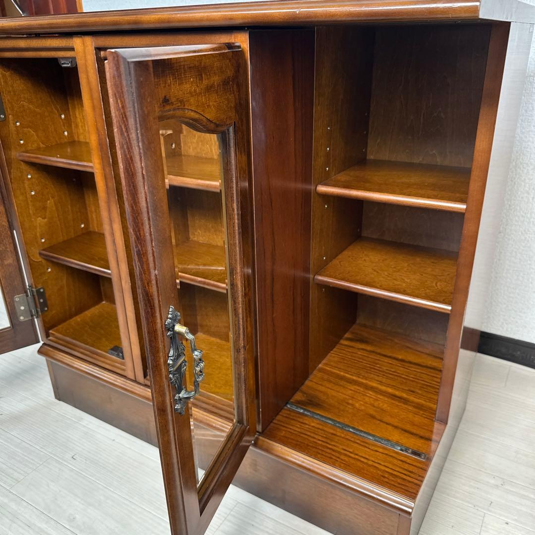 カリモク コロニアル 書棚 本棚 キャビネット サイドボード スライド式 i4※