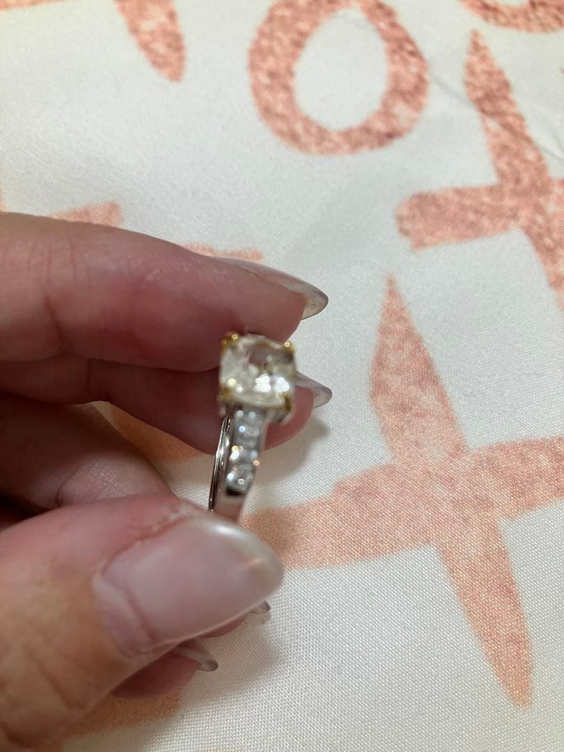 天然オイルインクオーツ　シルバー925リング キュービックジルコニア