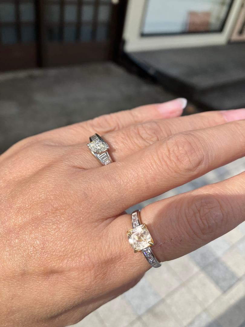 天然オイルインクオーツ　シルバー925リング キュービックジルコニア