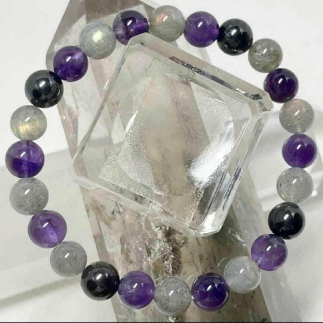 アメジスト　ラブラドライト　スギライト　パワーストーン　内径約14cm