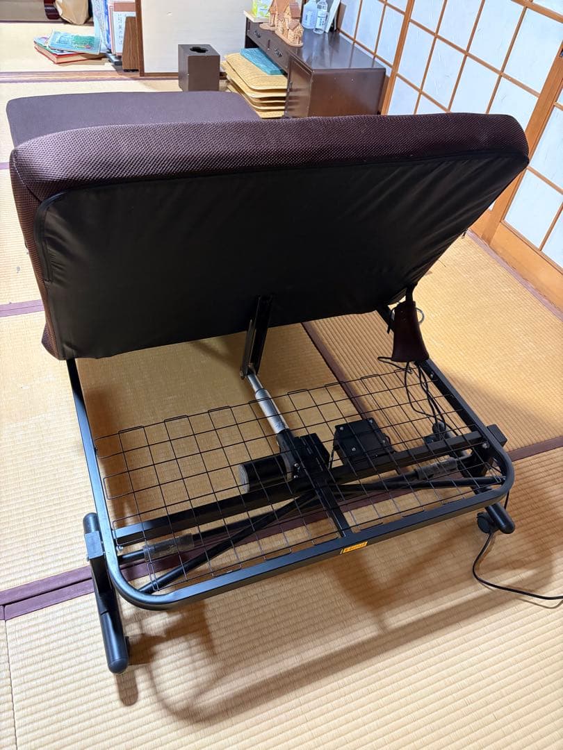 【O-2268】電動リクライニングベッド 折りたたみ シングル