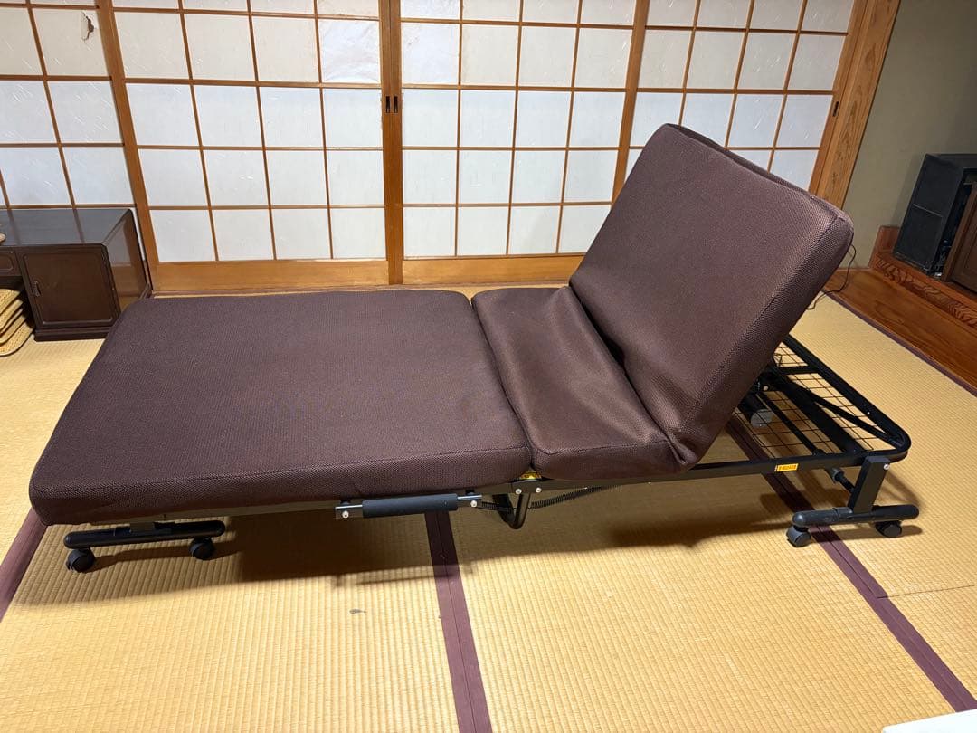 【O-2268】電動リクライニングベッド 折りたたみ シングル