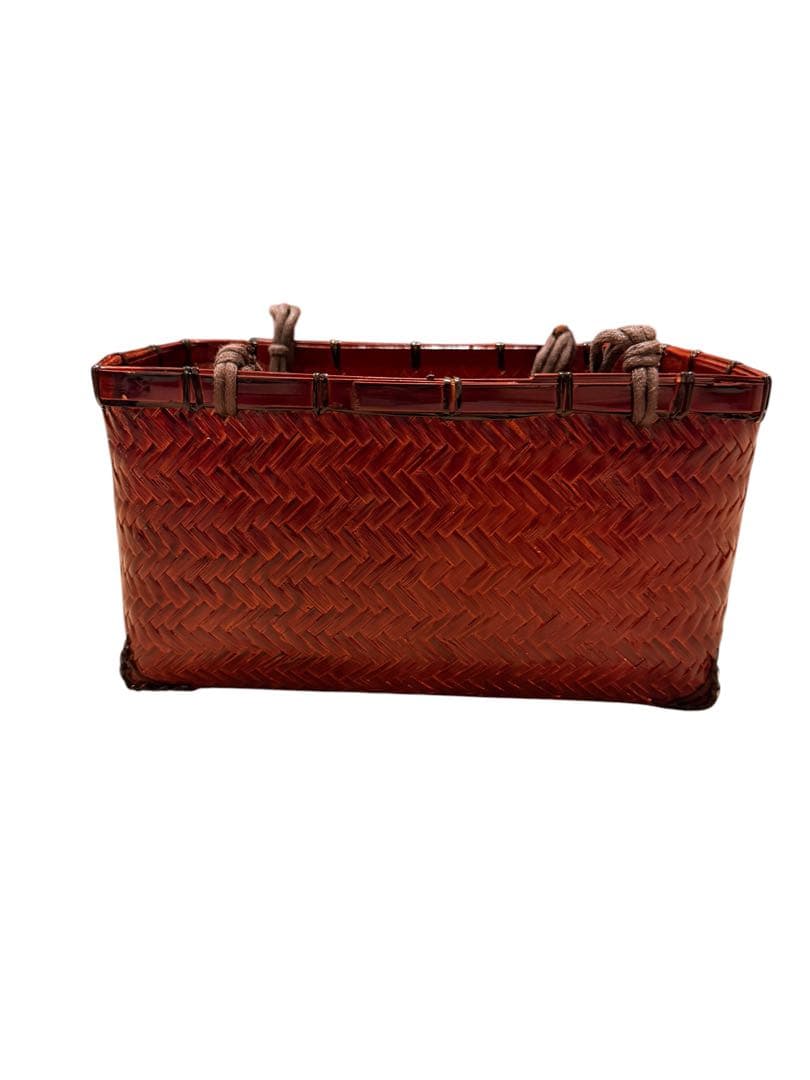 竹籠　竹細工　アンティーク収納 手作工芸品　浴衣カゴバッグ 竹カゴバッグ