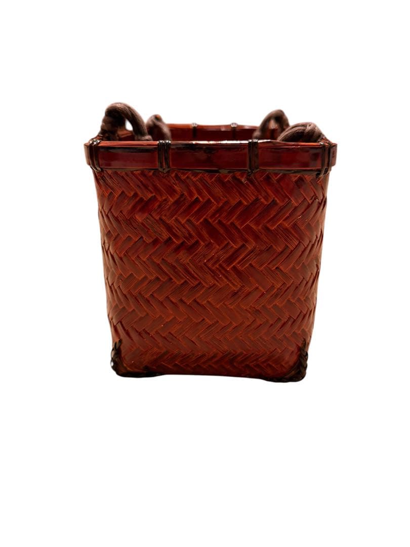 竹籠　竹細工　アンティーク収納 手作工芸品　浴衣カゴバッグ 竹カゴバッグ