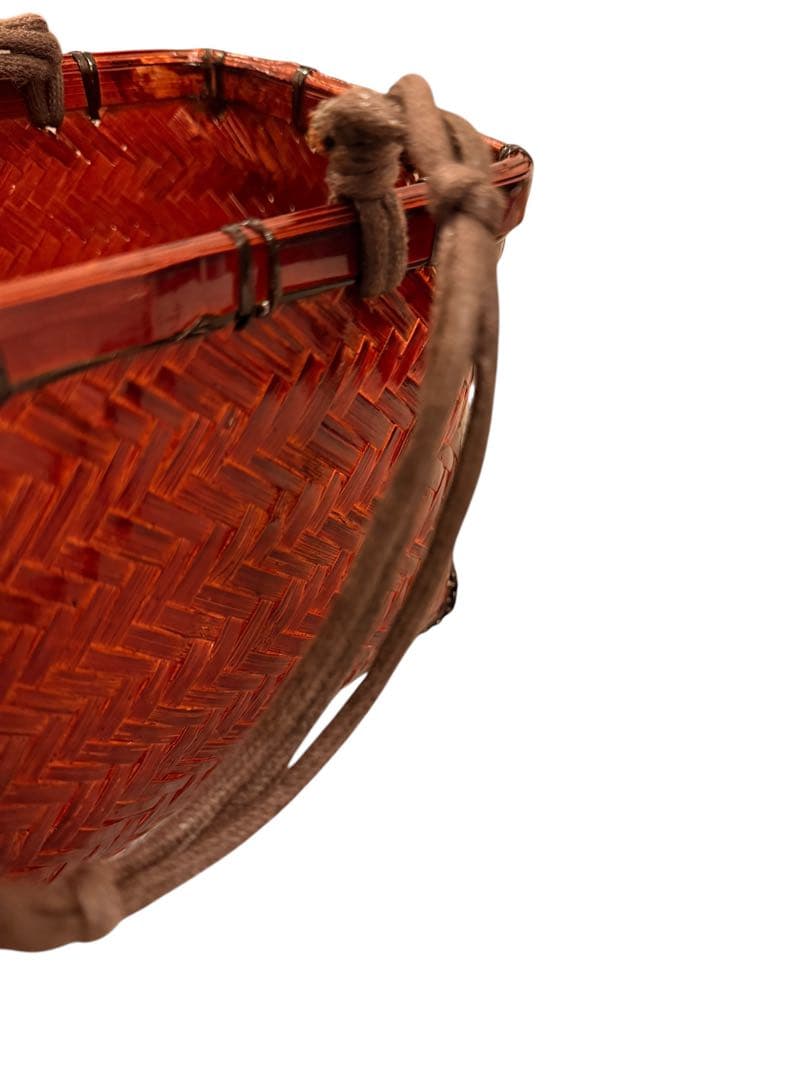 竹籠　竹細工　アンティーク収納 手作工芸品　浴衣カゴバッグ 竹カゴバッグ