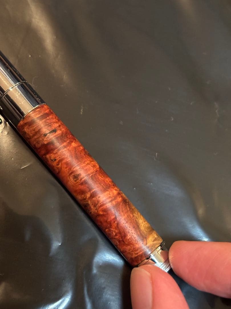 クラフトエー 本花梨 瘤 紅白 ローラーボール 木軸 ボールペン craft A