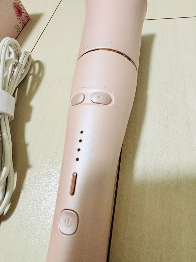 KINUJO絹女　Spin & Curlスピンアンドカール ヘアアイロン　ピンク