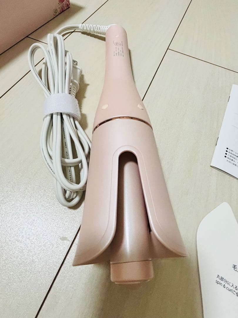 KINUJO絹女　Spin & Curlスピンアンドカール ヘアアイロン　ピンク