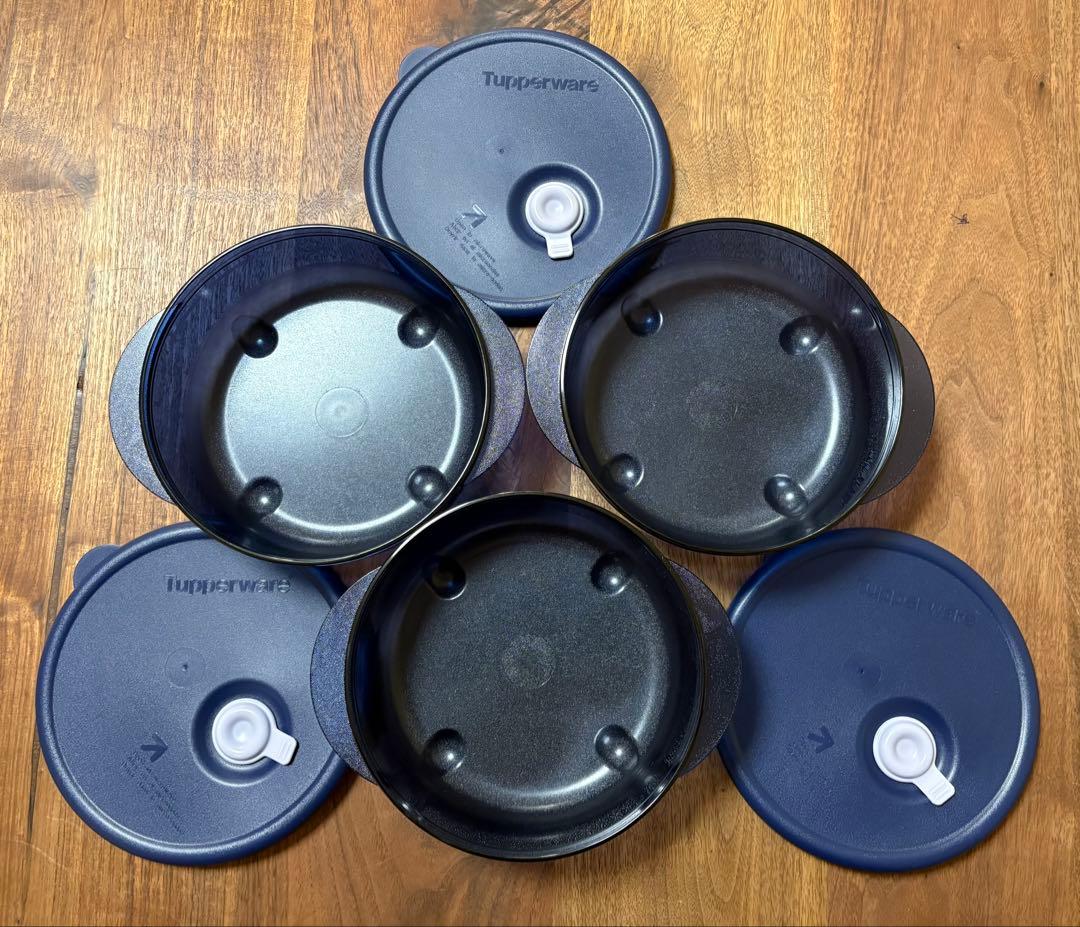 タッパーウェア ロックンサーブラウンド 600ml ×3個セット⑥