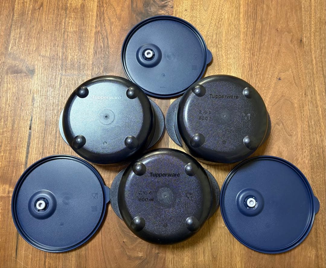 タッパーウェア ロックンサーブラウンド 600ml ×3個セット⑥