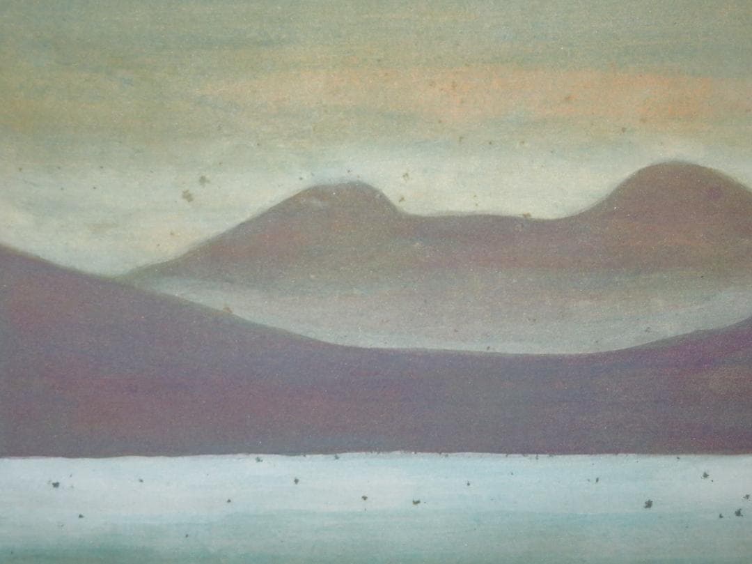 上原卓　「湖の春」　日本画 P12号　創画会　京都市立芸術大教授　文部省買上