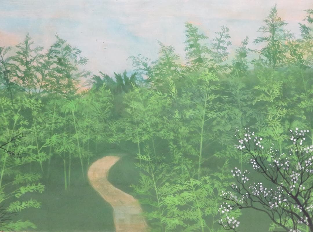 上原卓　「湖の春」　日本画 P12号　創画会　京都市立芸術大教授　文部省買上