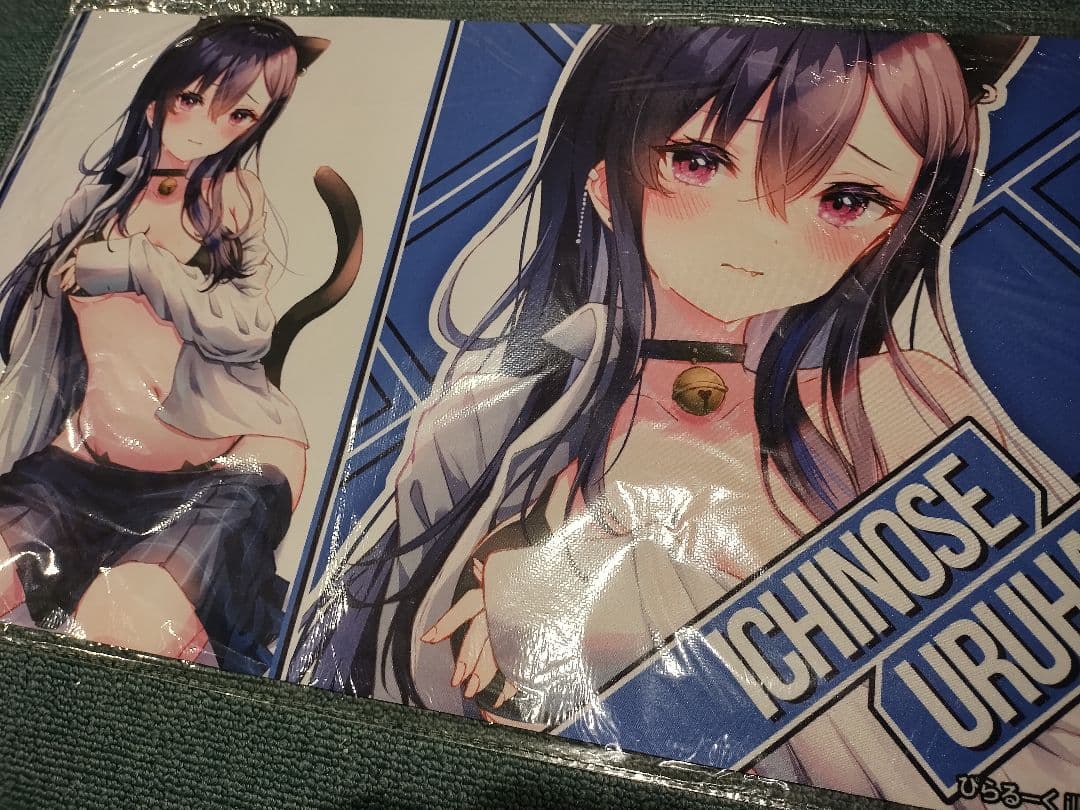 ぶいすぽ 一ノ瀬うるは 横 猫耳 プレイマット プレマ ぴらるーくぶいすぽっ！