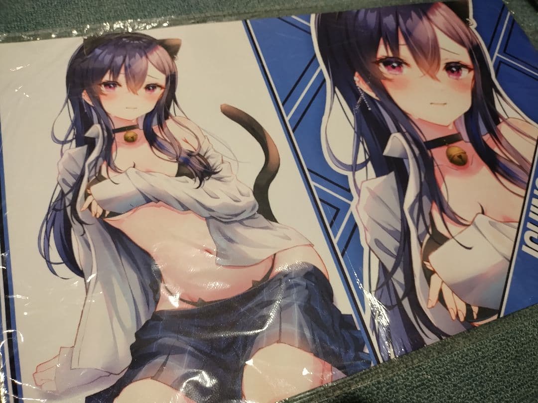 ぶいすぽ 一ノ瀬うるは 横 猫耳 プレイマット プレマ ぴらるーくぶいすぽっ！