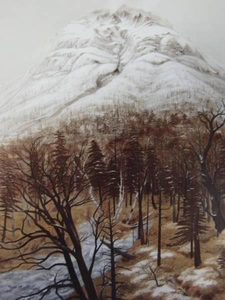 東山　魁夷、焼獄初冬、希少画集画、新品額装付