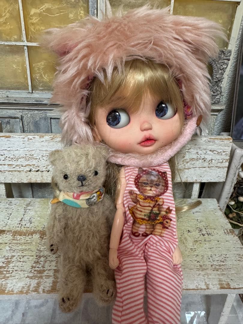 作家様❤️ テディベア　クマちゃん　ベージュ　ブライス　お友達に