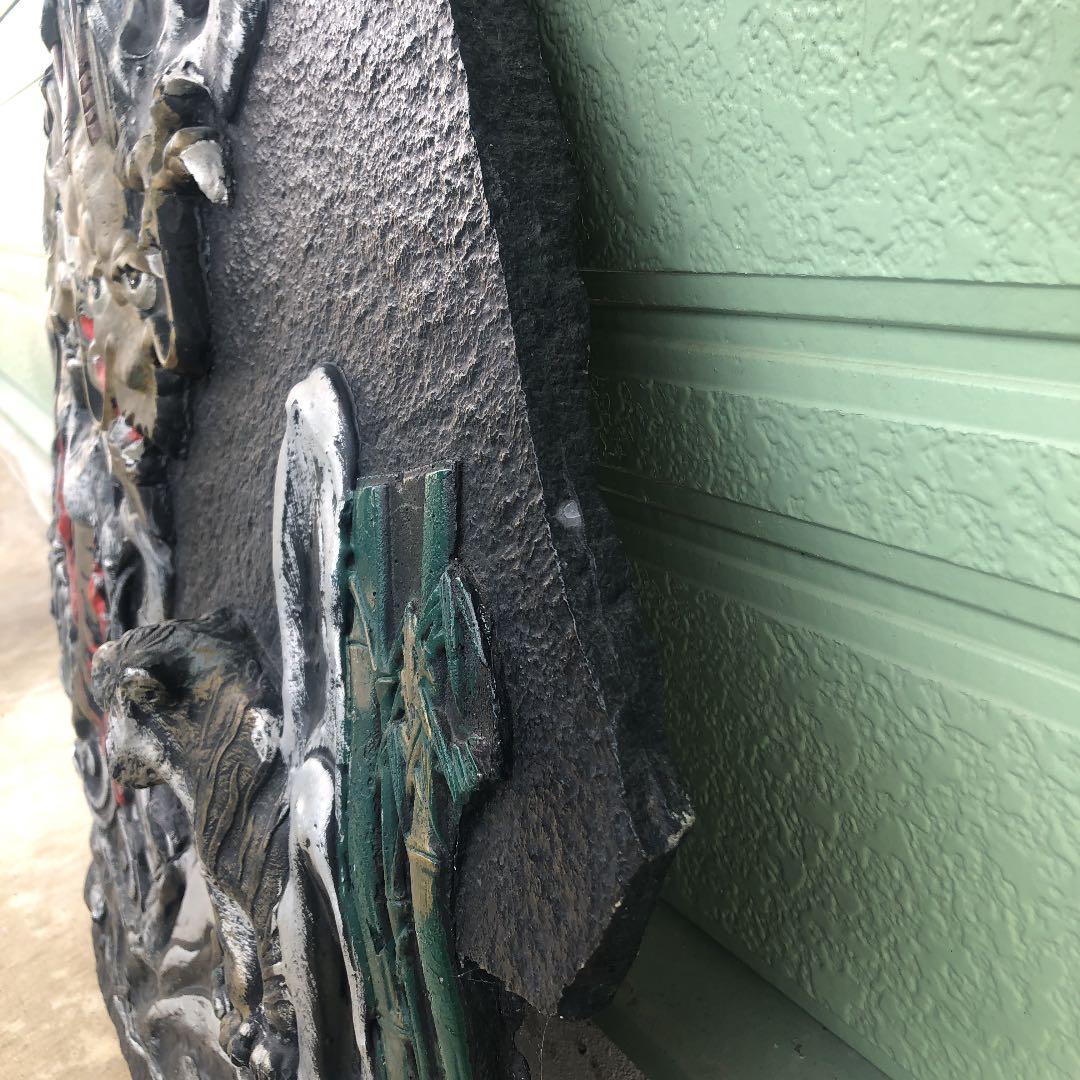 [和]   収集家放出品　天井 石彫り　龍　虎