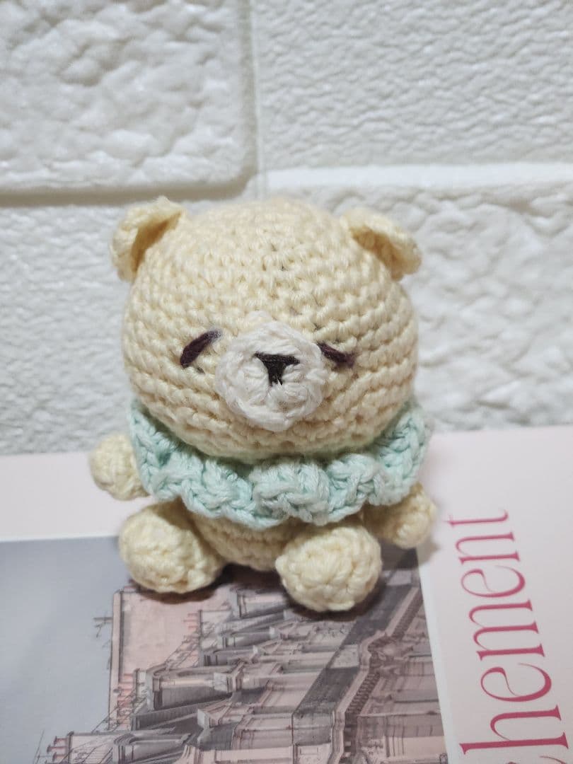 売約済み　おねんねくまさん★あみぐるみ//ハンドメイド/キーホルダー