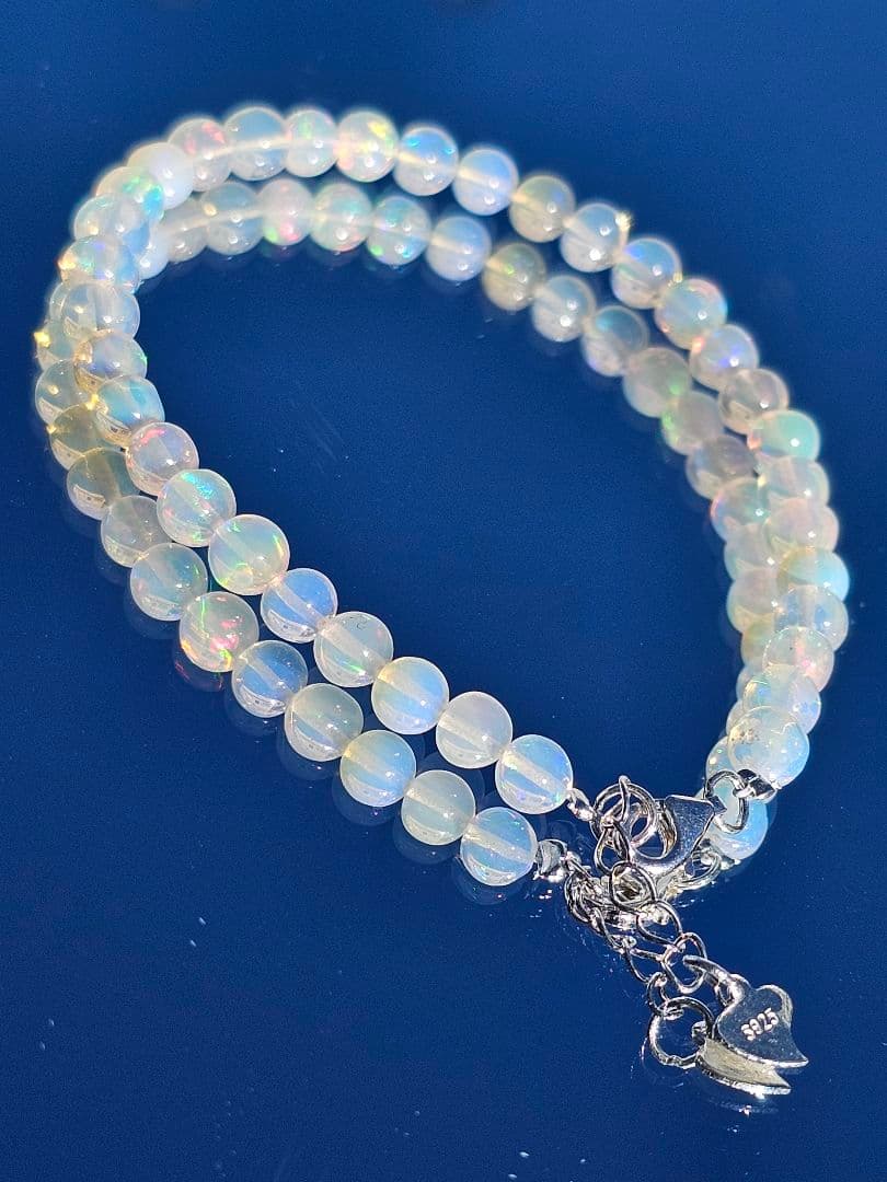 プレシャスオパール　S925チェーンブレスレット