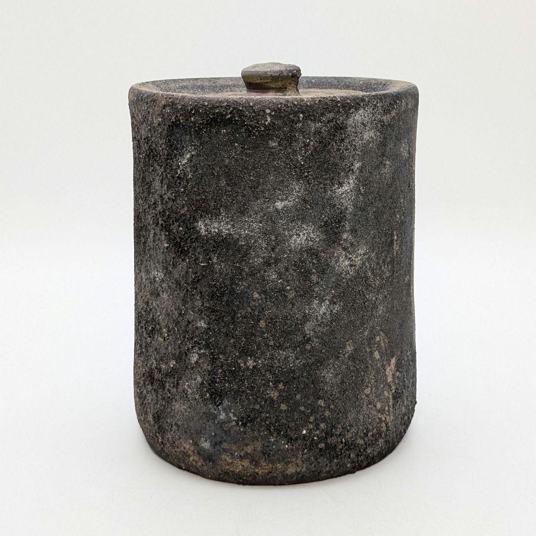 山下譲治 備前焼 窯変灰被り水指 共箱 水差し 茶道具 茶器 抹茶 食器