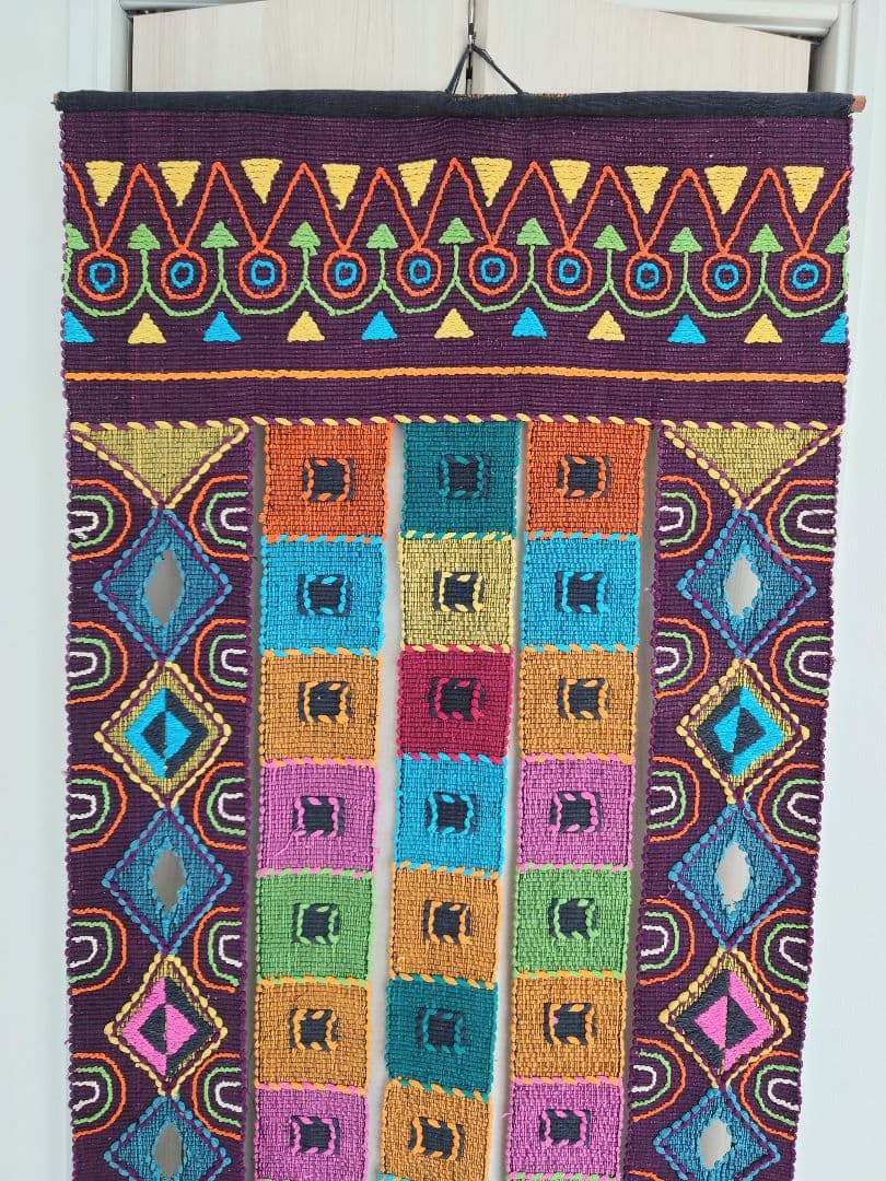 民族　厚手編み暖簾　170cm×70cm　アジアン　メキシコ　エスニック