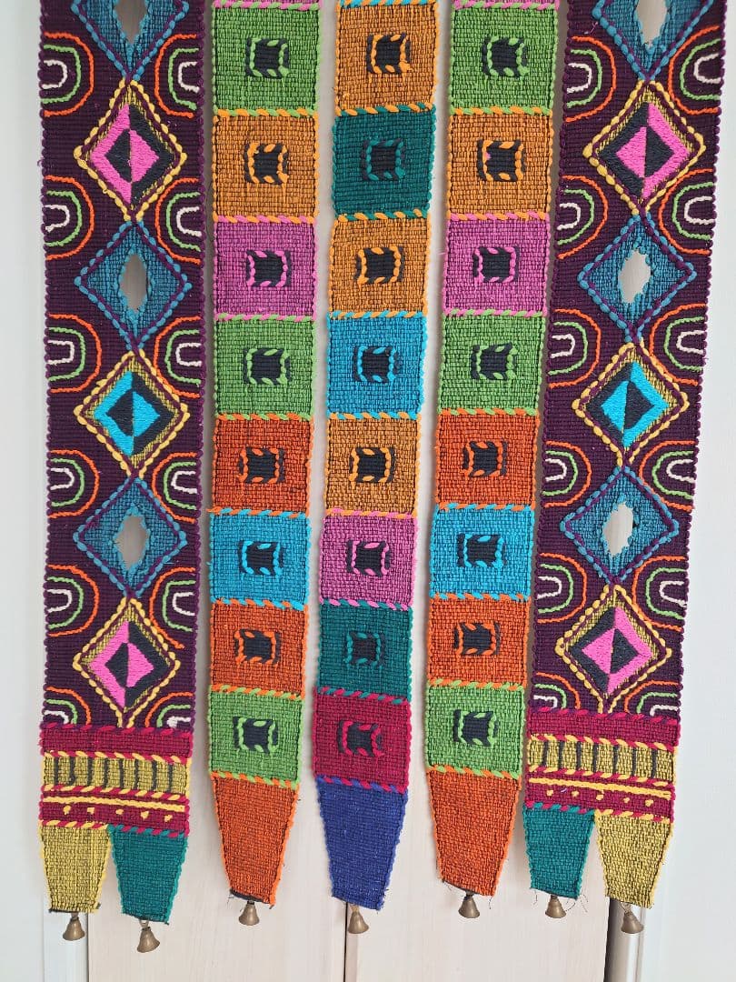 民族　厚手編み暖簾　170cm×70cm　アジアン　メキシコ　エスニック